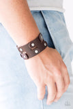Downright Desperado-Brown Urban Bracelet-Leather-Paparazzi Accessories