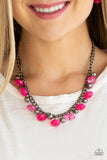 Runway Rebel-Pink Necklace-Paparazzi Accessories.