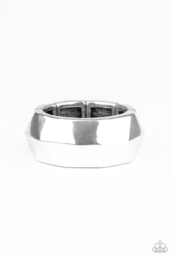 Industrial Mechanic-Silver Urban Ring-Paparazzi Accessories.