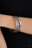 Get Into Gear-Silver Bangle Bracelet-Paparazzi Accessories
