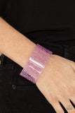 Snap, Crackle, Pop!-Purple Cuff Bracelet-Acrylic-Paparazzi Accessories.