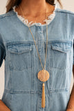 Up FAUX Grabs-Orange Necklace-Acrylic-Paparazzi Accessories.