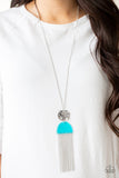 Color Me Neon-Blue Necklace-Acrylic-Paparazzi Accessories.