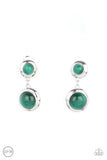 Subtle Smolder-Green Clip-On Earring-Paparazzi Accessories
