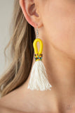 The Dustup-Yellow Earring-Paparazzi Accessories