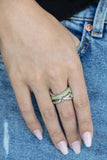 Forever Flawless-Green Ring-Paparazzi Accessories