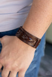 Practical Pioneer-Brown Urban Wrap Bracelet-Leather-Paparazzi Accessories