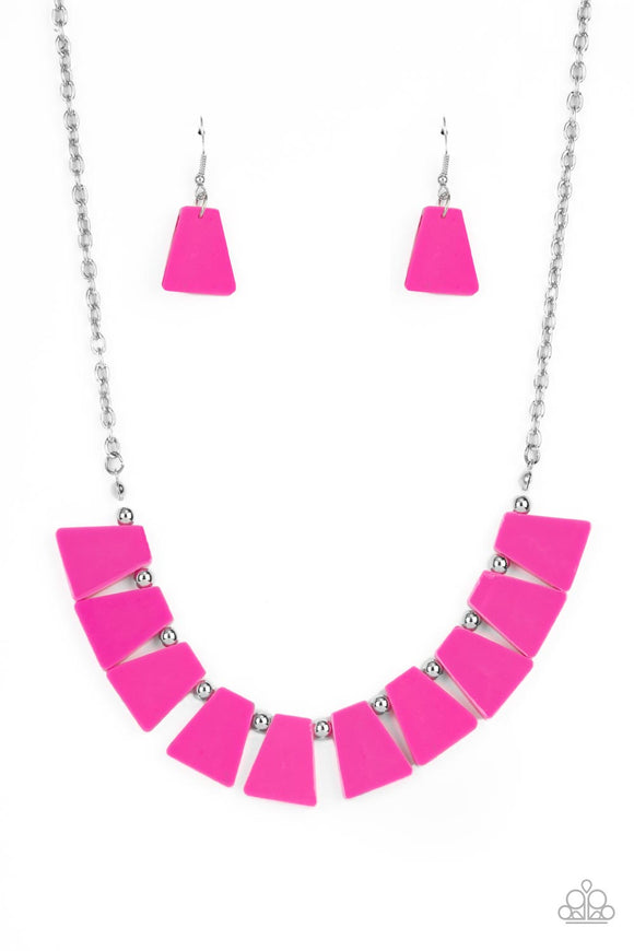 Vivaciously Versatile-Pink Necklace-Acrylic-Paparazzi Accessories