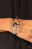 Enhanced Enchantment-Brown Hinge Bracelet-Paparazzi Accessories