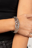 Ripe For The Picking-White Hinge Bracelet-Paparazzi Accessories