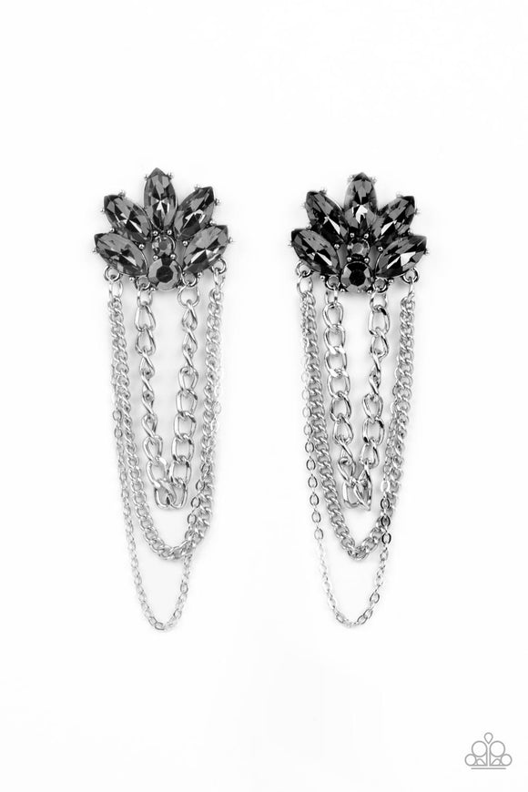 Reach for the SKYSCRAPERS-Silver Post Earring-Paparazzi Accessories