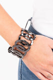 Industrial Indulgence-Black Stretch Bracelet-Paparazzi Accessories