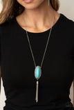 Ethereal Eden-Blue Necklace-Paparazzi Accessories.