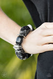 Glaze Of Glory-Black Stretch Bracelet-Paparazzi Accessories.