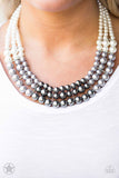 Lady in Waiting- Silver Necklace-Paparazzi Accessories.