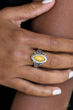 ZOO Hot To Handle-Yellow Ring-Paparazzi Accessories.