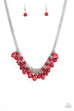 5th Avenue Flirtation-Red Necklace-Paparazzi Accessories