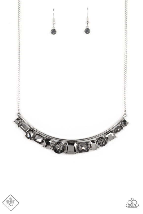 The Only SMOKE-SHOW in Town - Silver Necklace-Paparazzi Accessories