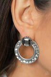 Smoldering Scintillation - Silver Earrins-Paparazzi Accessories