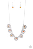 Garden Greetings - Orange Necklace-Paparazzi Accessories