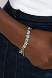 Tyrant Treasure-White Clasp Bracelet-Paparazzi Accessories