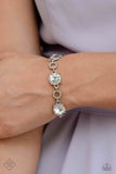 Once Upon A Treasure - White Clasp Bracelet-Paparazzi Accessories