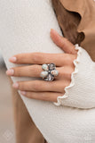 Free-Spirited Formal - Blue Ring-Paparazzi Accessories