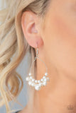 5th Avenue Appeal-White Earring-Paparazzi Accessories