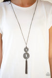 Timelessly Tasseled-Black Necklace-Paparazzi Accessories