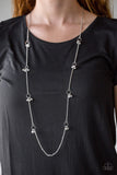 House Party Posh-Silver Necklace-Paparazzi Accessories