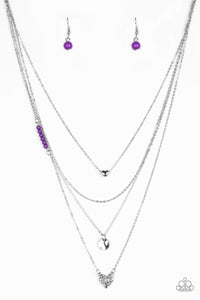 Gypsy Heart-Purple Necklace-Paparazzi Accessories