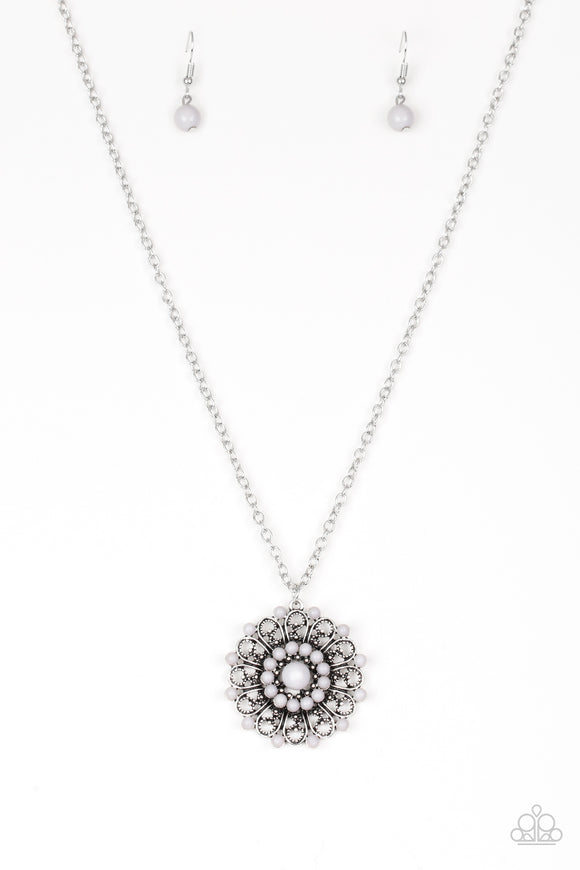 Boho Bonanza-Silver Necklace-Paparazzi Accessories
