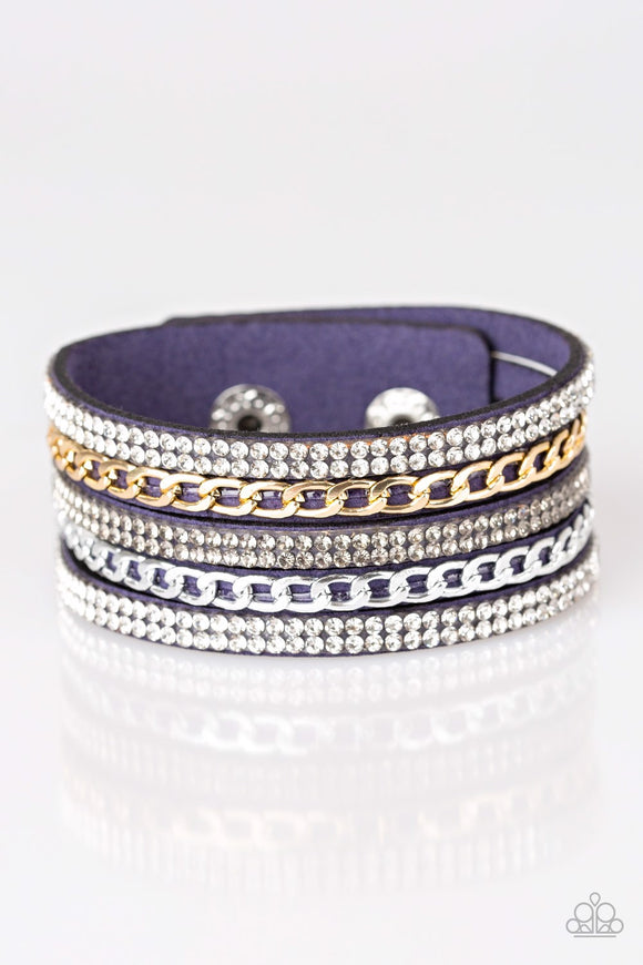 Fashion Fiend-Blue Wrap Bracelet-Paparazzi Accessories