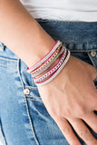 Fashion Fiend-Pink Wrap Bracelet-Paparazzi Accessories