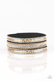 Fashion Fanatic-Gold Wrap Bracelet-Black-Paparazzi Accessories