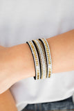 Fashion Fanatic-Gold Wrap Bracelet-Black-Paparazzi Accessories