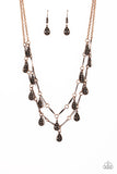Galapagos Gypsy-Copper Necklace-Paparazzi Accessories