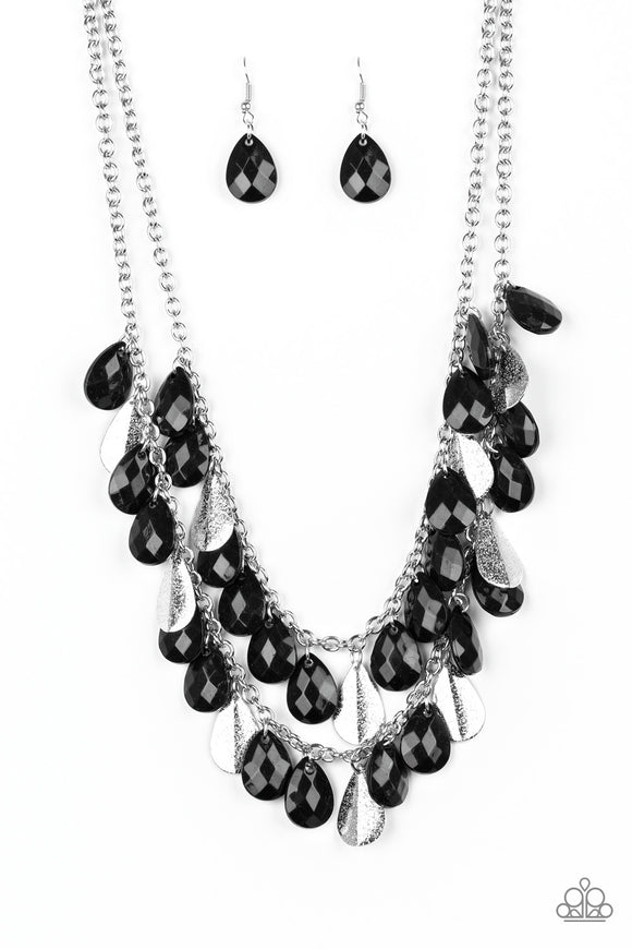 Life of the FIESTA-Black Necklace-Paparazzi Accessories