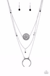 Lunar Lotus-Black Necklace-Paparazzi Accessories