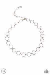 Metro Spunk-Silver Choker Necklace-Paparazzi Accessories