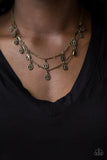Galapagos Gypsy-Brass Necklace-Paparazzi Accessories