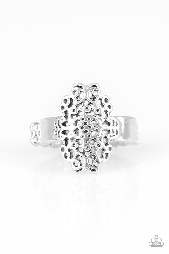 Full Of HAUTE Air-Silver Ring-Paparazzi Accessories