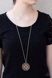 Mandala Melody-Rose Gold Necklace-Paparazzi Accessories