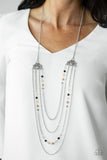 Pharaoh Finesse-Multi Necklace-Brown-Paparazzi Accessories