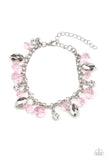 Dazing Dazzle-Pink Clasp Bracelet-Paparazzi Accessories