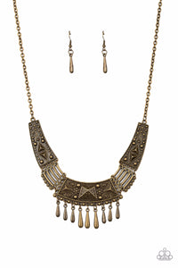 STEER It Up-Brass Necklace-Paparazzi Accessories