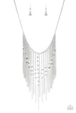 First Class Fringe-Silver Necklace-Paparazzi Accessories