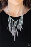 First Class Fringe-Silver Necklace-Paparazzi Accessories