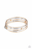 Stellar Orbit-Multi Bangle Bracelet-Gold-Silver-Paparazzi Accessories