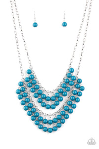 Bubbly Boardwalk-Blue Necklace-Paparazzi Accessories